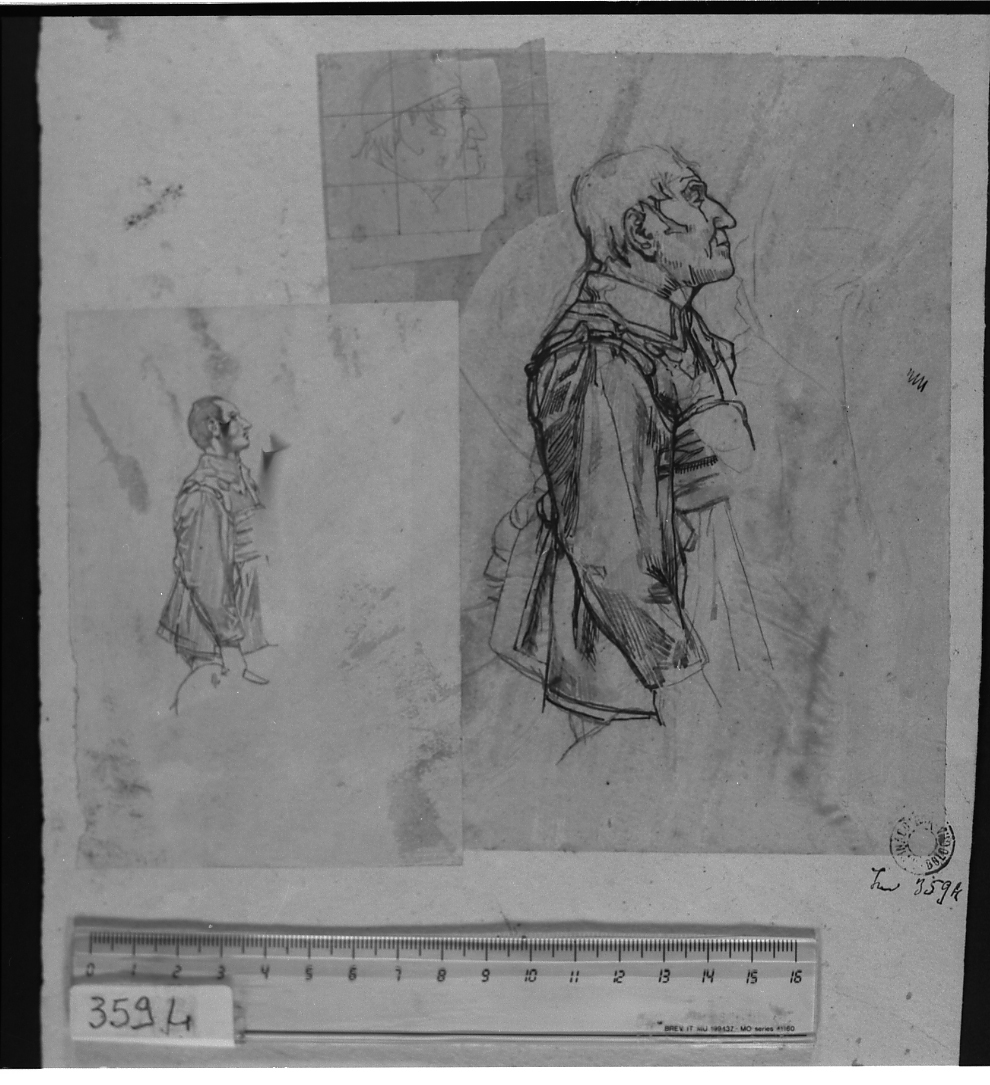 studi di figura (disegno) di Serra Lugi (sec. XIX)