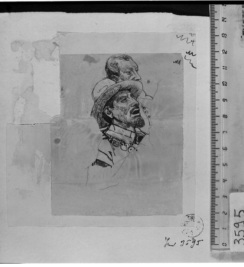 studi di figura (disegno) di Serra Lugi (sec. XIX)