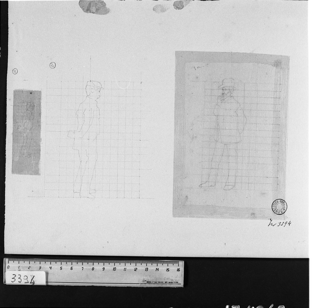 studio di figura (disegno) di Serra Lugi (sec. XIX)