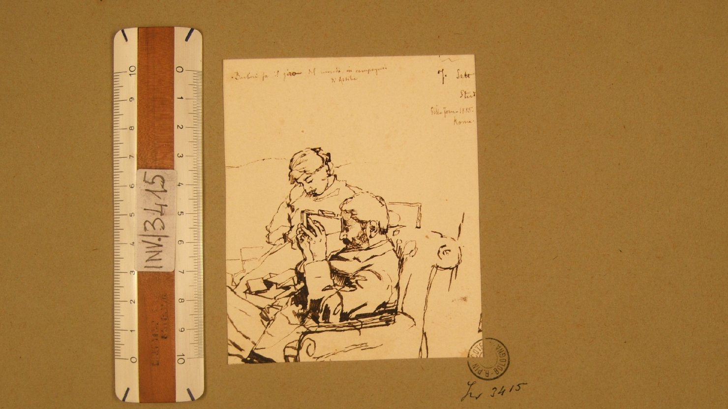 studio di figure (disegno) di Serra Lugi (sec. XIX)