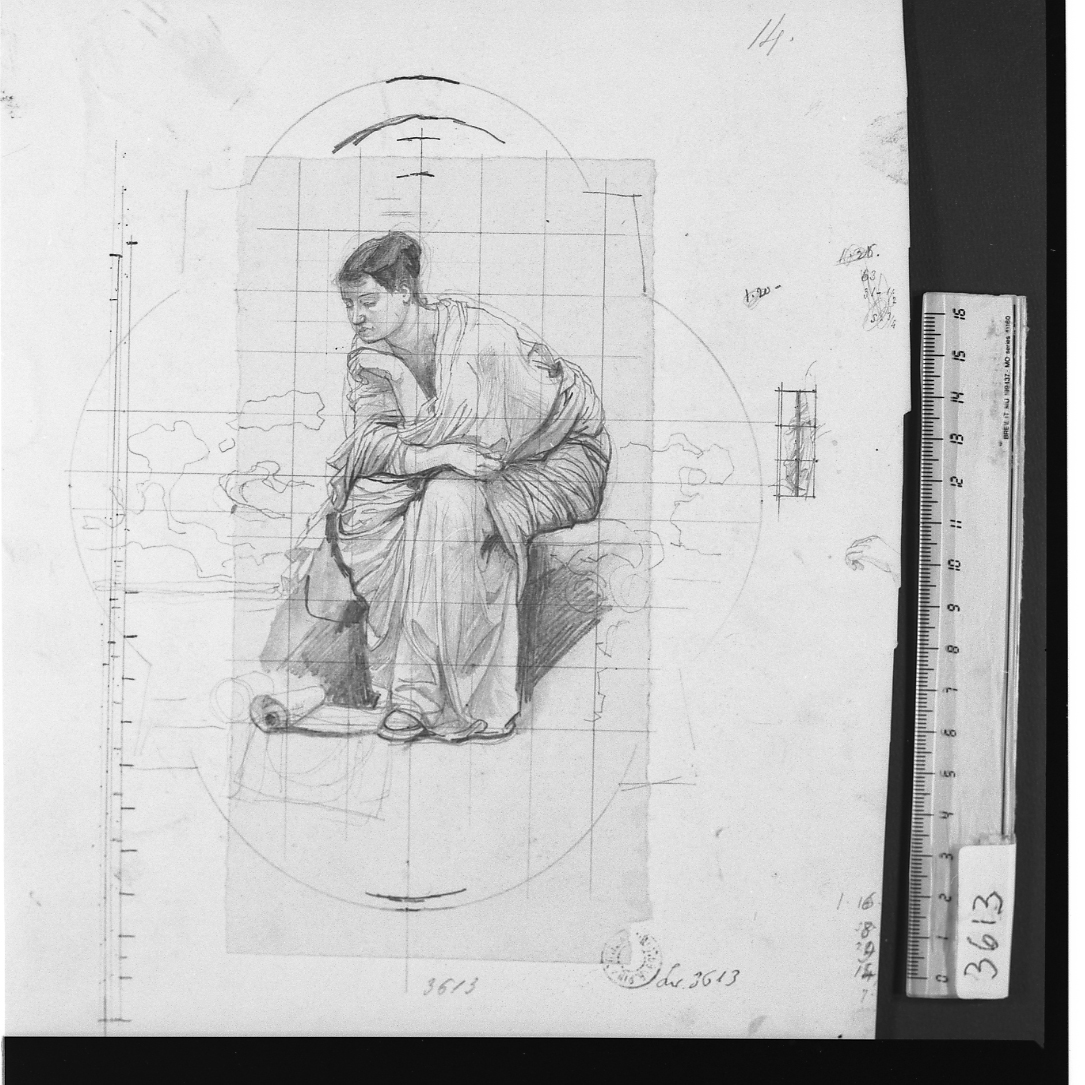 studio di figura (disegno) di Serra Lugi (sec. XIX)