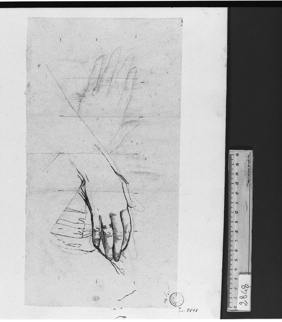 studio di mani femminili (disegno) di Serra Lugi (sec. XIX)