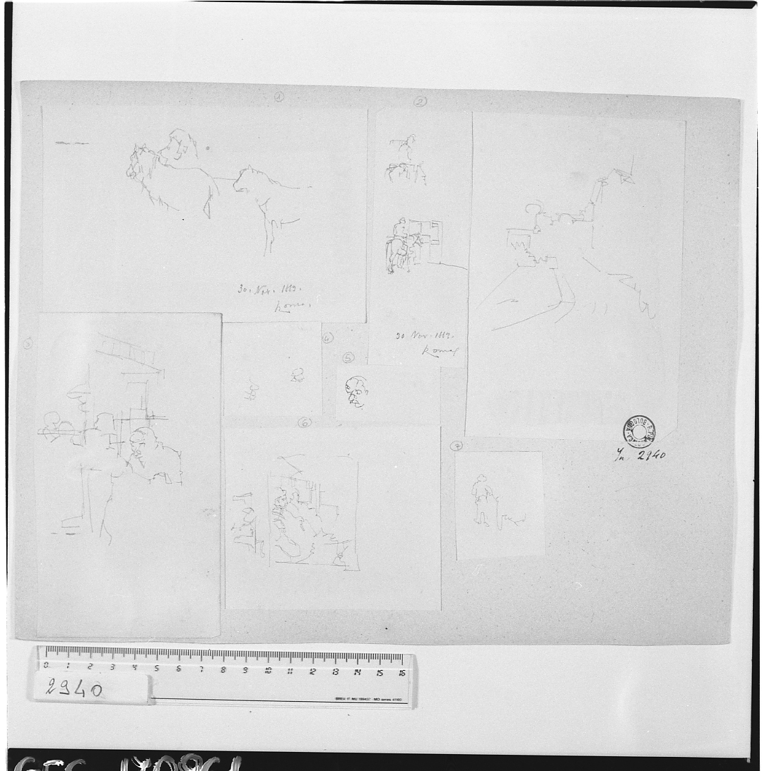 studio di città (disegno, elemento d'insieme) di Serra Lugi (sec. XIX)