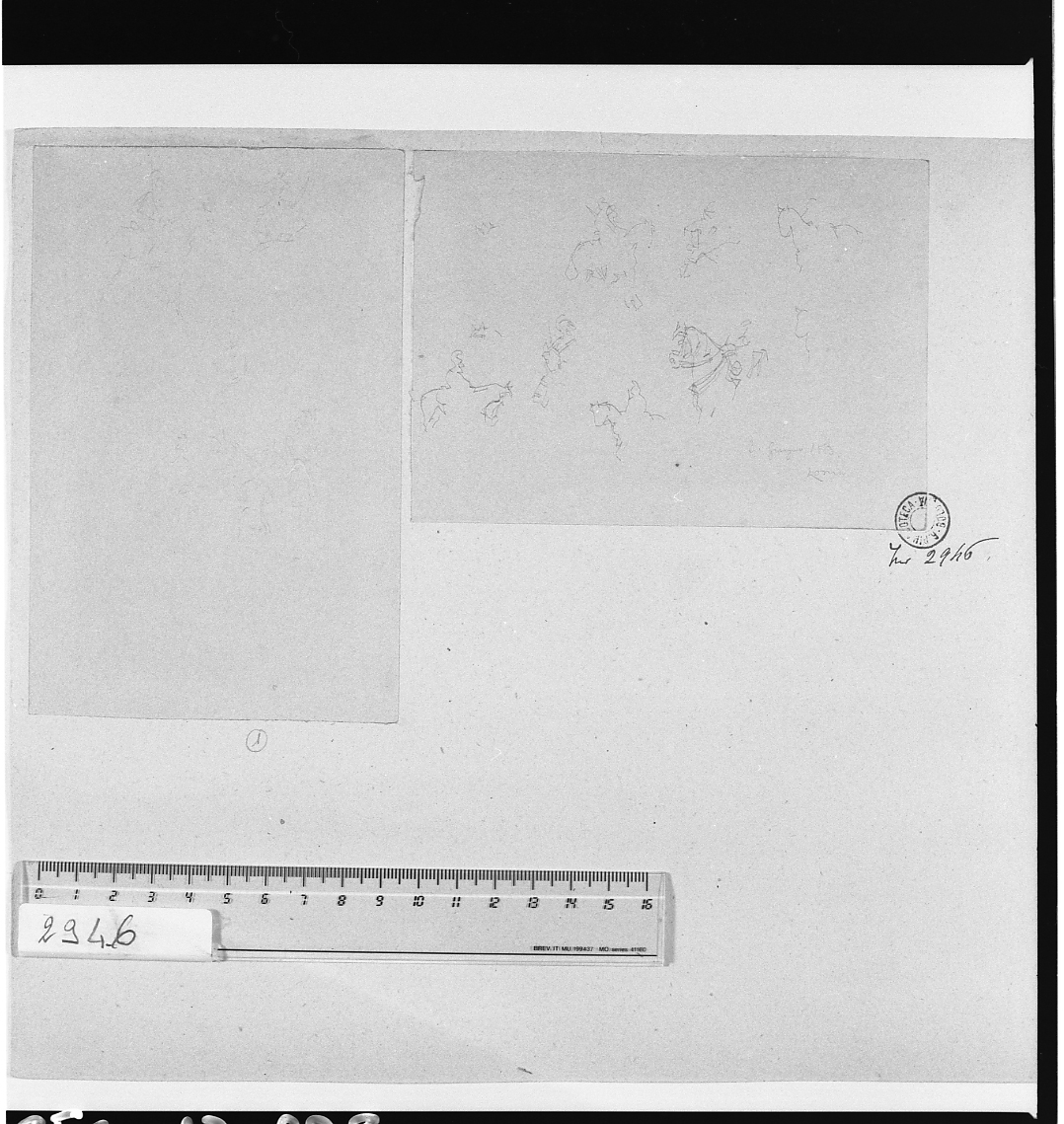 studi di figure (disegno, insieme) di Serra Lugi (sec. XIX)