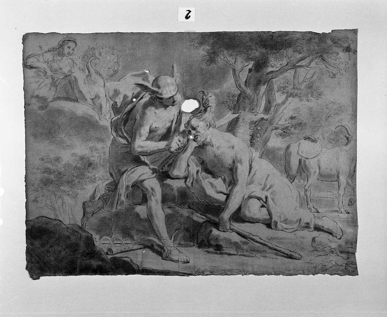 Mercurio e Argo (disegno, opera isolata) di Gandolfi Gaetano (sec. XIX)