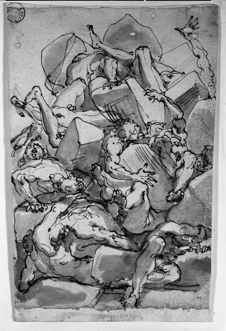 scena dantesca (disegno, opera isolata) di Gandolfi Gaetano (attribuito) (secc. XVIII/ XIX)