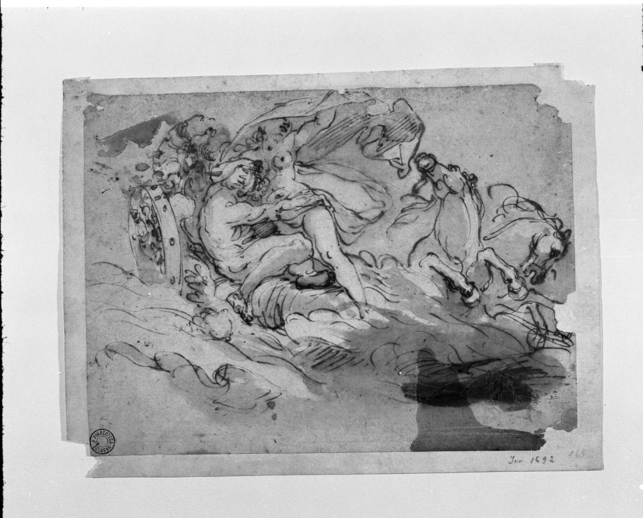 ratto di Proserpina (disegno, opera isolata) di Gandolfi Gaetano (attribuito) (fine sec. XVIII)