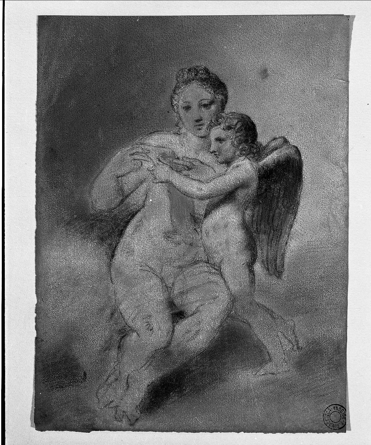 Venere e amorino (disegno, opera isolata) di Palagi Pelagio (attribuito) (sec. XIX)