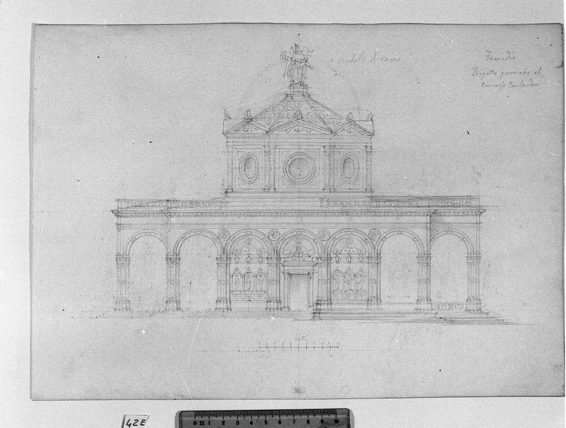 famedio (disegno) di Faccioli Raffaele (sec. XIX)