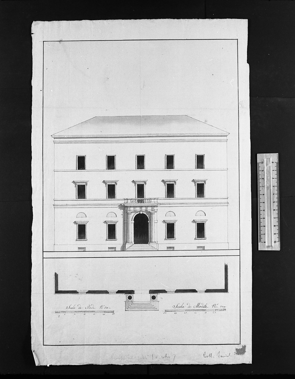 palazzo (disegno) di Filipetti Giuseppe (fine/inizio secc. XVIII/ XIX)