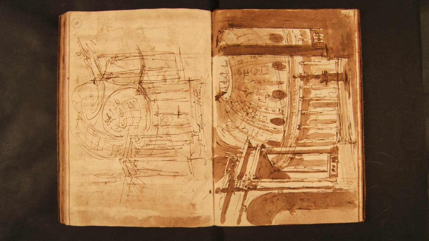 tempio/ pianta (disegno, elemento d'insieme) di Galliari Fabrizio (attribuito) (sec. XVIII)
