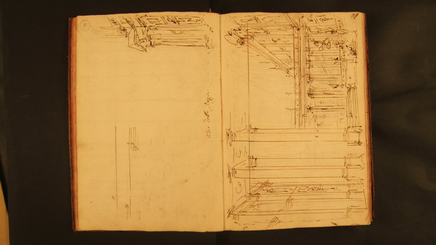 atrio (disegno, elemento d'insieme) di Galliari Fabrizio (attribuito) (sec. XVIII)