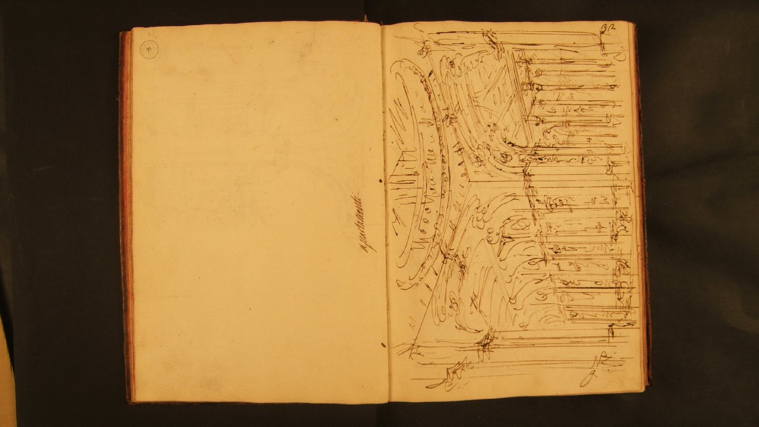 appartamenti (disegno, elemento d'insieme) di Galliari Fabrizio (attribuito) (sec. XVIII)