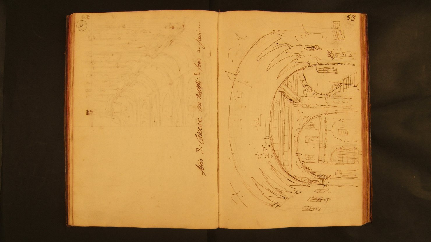 atrio di carcere (disegno, elemento d'insieme) di Galliari Fabrizio (attribuito) (sec. XVIII)