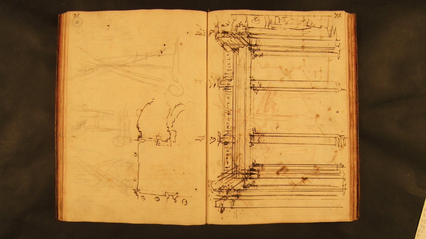 porticato/ pianta di scena (disegno, elemento d'insieme) di Galliari Fabrizio (attribuito) (sec. XVIII)