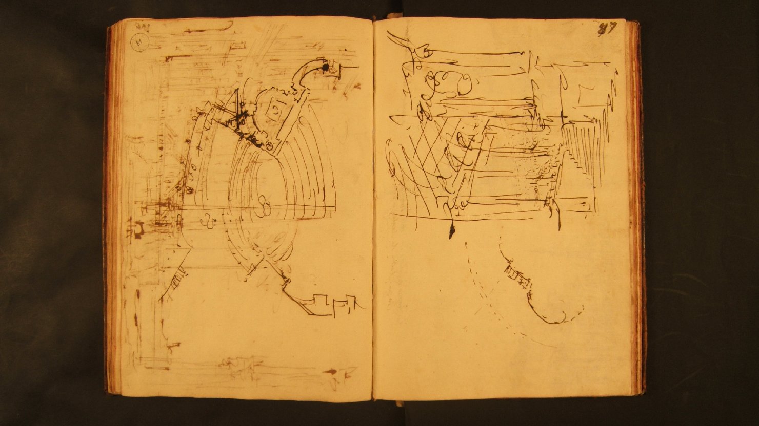 porticato (disegno, elemento d'insieme) di Galliari Fabrizio (attribuito) (sec. XVIII)