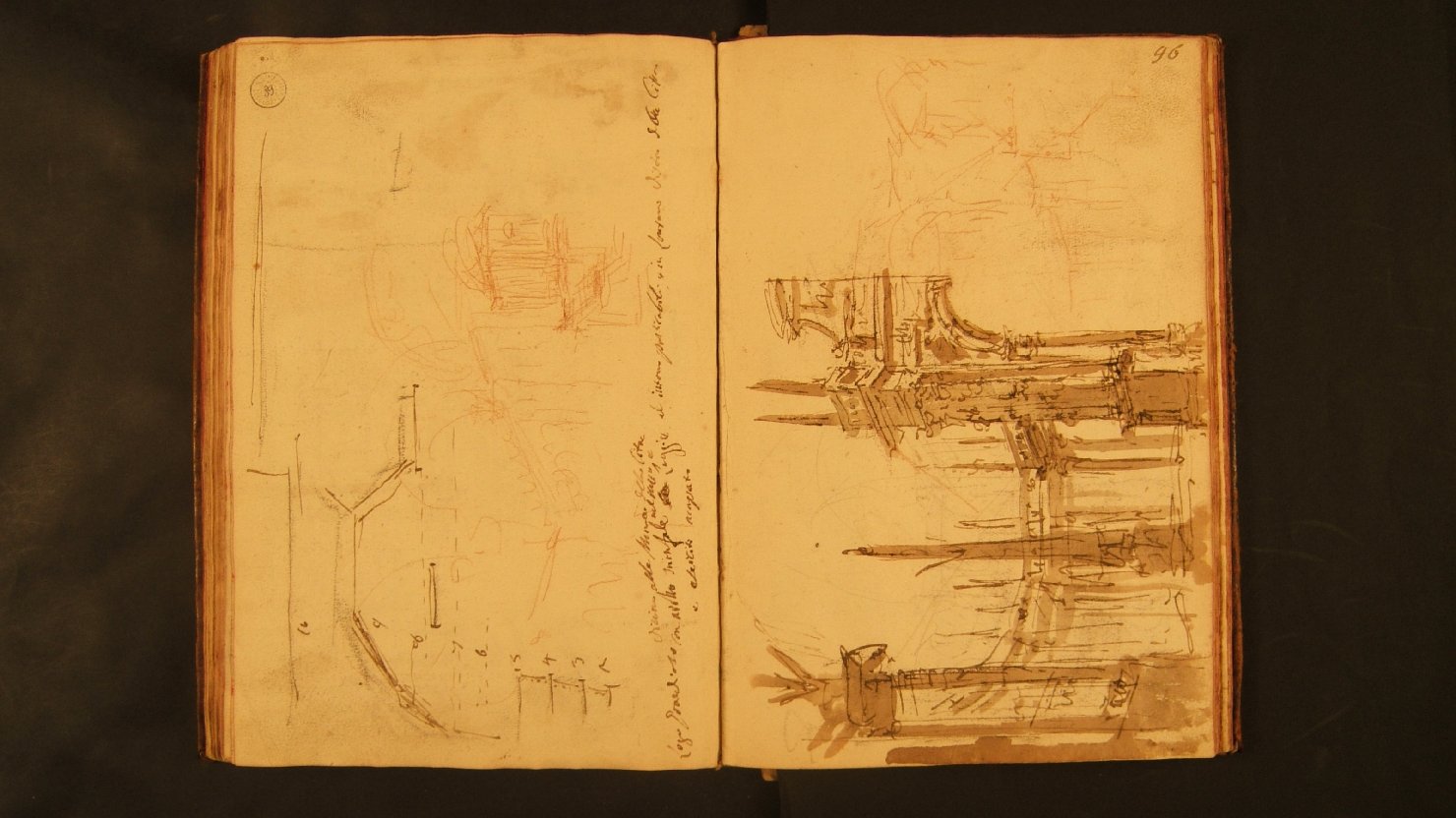 arco trionfale/ abbozzo (disegno, elemento d'insieme) di Galliari Fabrizio (attribuito) (sec. XVIII)