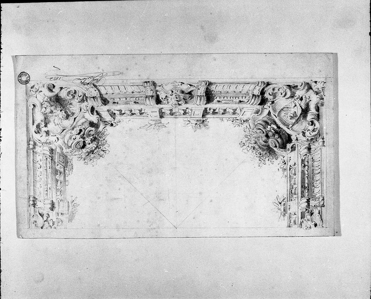 bozzetto per decorazione di volta (disegno) di Fortini Pompeo (sec. XIX)