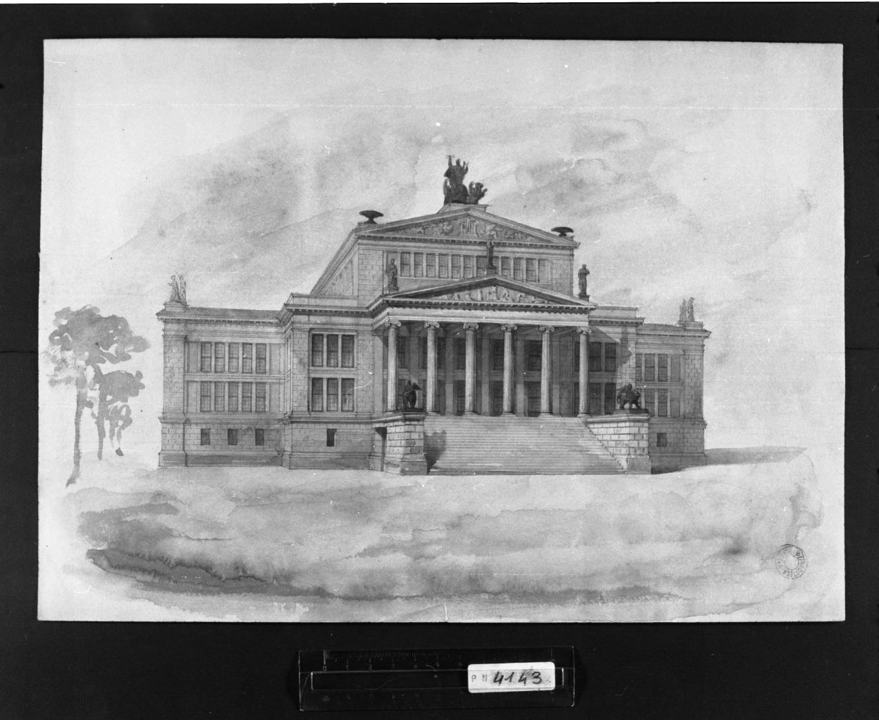 disegno architettonico (disegno) di Faccioli Raffaele (seconda metà sec. XIX)