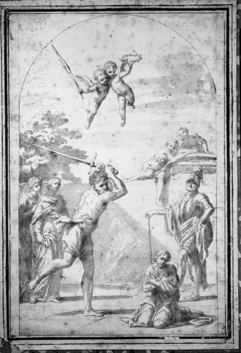 martirio di San Procolo (disegno, opera isolata) di Franceschini Marcantonio (attribuito) (seconda metà sec. XVII)
