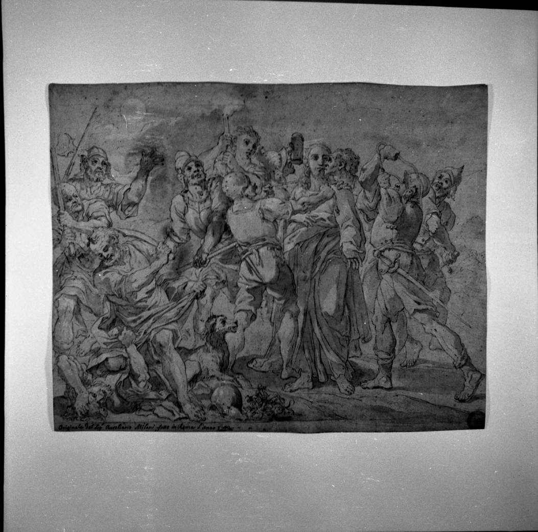 cattura di Cristo (disegno) di Milani Aureliano (sec. XVIII)
