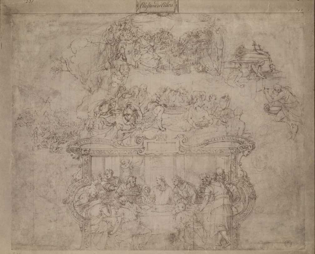 Allori, A./ Nozze di Cana e altre scene (?)/ Firenze/ Uffizi/ Gabinetto dei Disegni (positivo) di Allori, Alessandro, Anonimo (XIX/ XX)