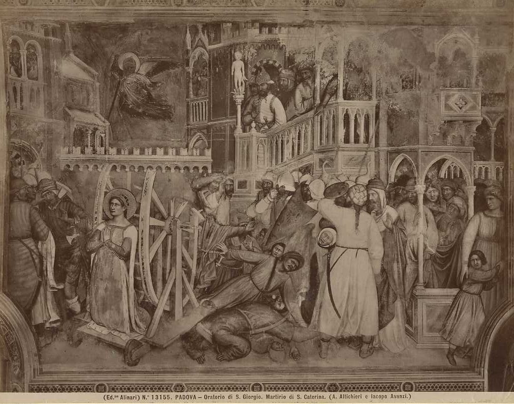 Affreschi - Martirio di S.Caterina (positivo) di Avanzi, Jacopo, Altichiero, F.lli Alinari (ditta) (XIX/ XX)