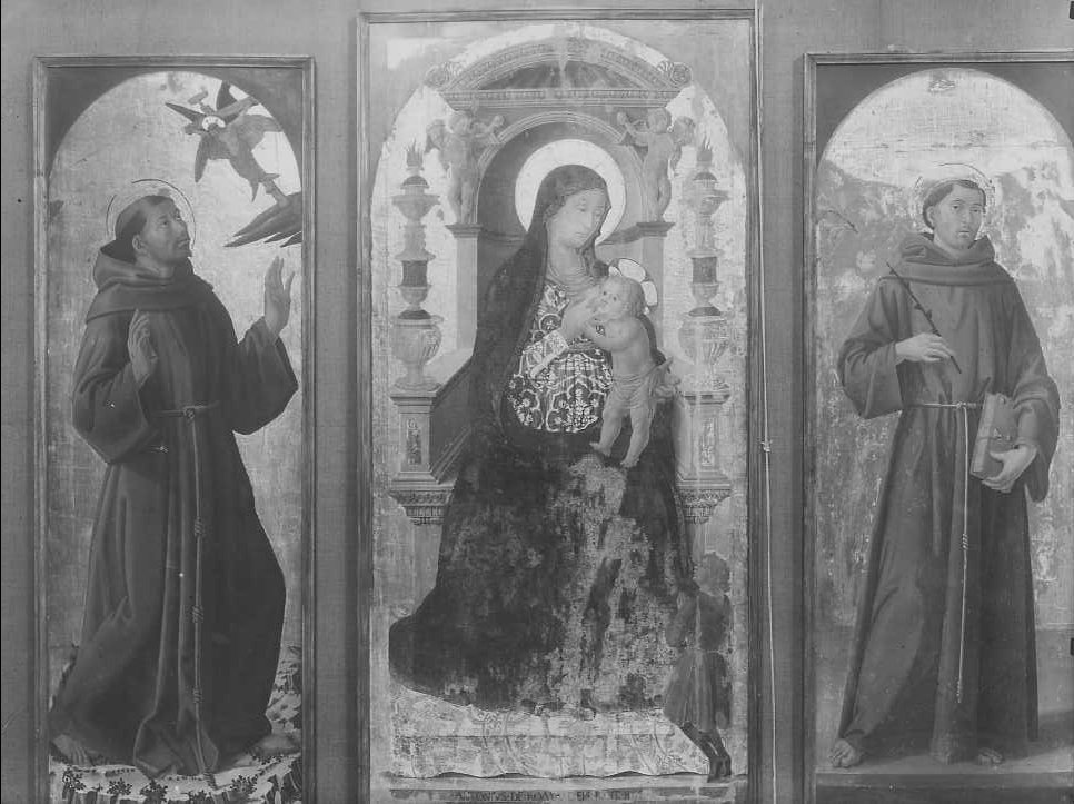 Antoniazzo Romano/ Madonna col Bambino e Santi/ Rieti/ Museo Civico (positivo) di Antoniazzo Romano, Croci, Enea (ditta) (XX)