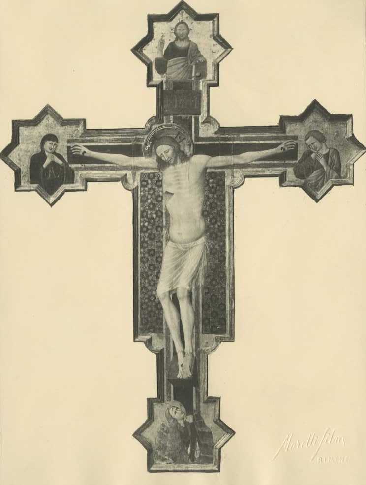 Ignoto riminese del XIV secolo/ Cristo crocifisso/ Verucchio (RN)/ Collegiata (positivo) di Moretti Film - scuola riminese (XX)
