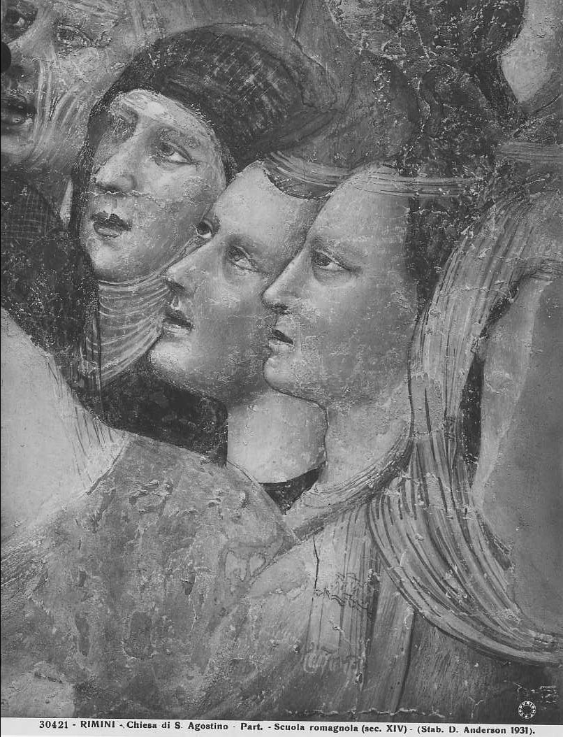 Giovanni da Rimini (attr.)/ Affreschi con le scene della vita di S. Giovanni Evangelista/ Rimini/ Chiesa di S. Agostino (positivo) di Giovanni da Rimini (attr), Anderson, Domenico - scuola romagnola (XX)