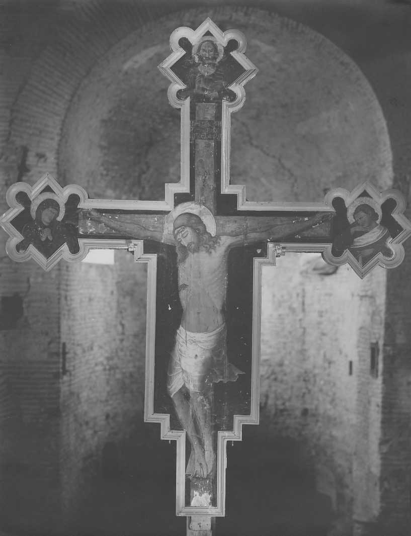Dipinti - Croci - Cristo crocifisso (positivo) di Sansoni, Mario - scuola riminese (XX)