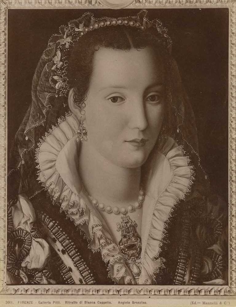 Il Bronzino/ Ritratto di Bianca Cappello/ Firenze/ Galleria Pitti (positivo) di Bronzino, il, Mannelli & C (fine/inizio XIX/ XX)