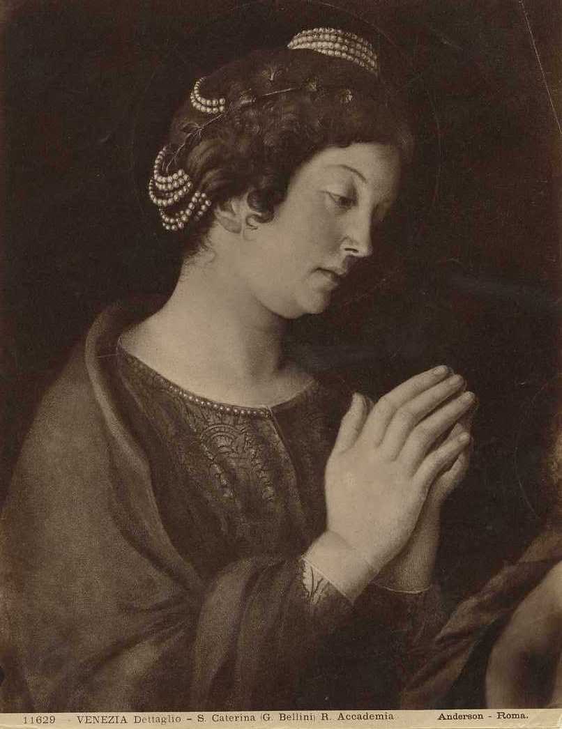Bellini, G./ Madonna col Bambino, S.Caterina e la Maddalena, part./ Venezia/ Gallerie dell'Accademia (positivo) di Bellini, Giovanni, Anderson, Domenico (XX)