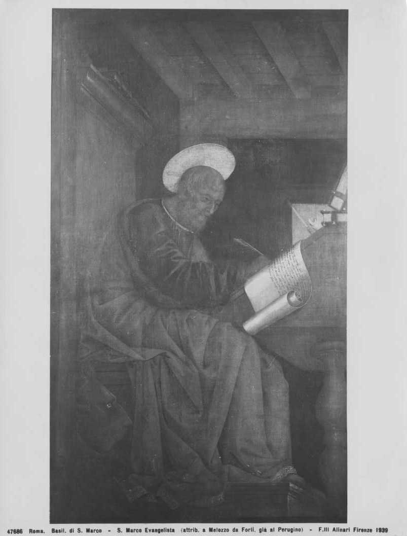 Melozzo da Forlì/ San Marco/ Roma/ Basilica di S. Marco (positivo) di Melozzo da Forlì (attr), Perugino, il (attr), F.lli Alinari S.p.A. - Istituto di Edizioni Artistiche - Firenze (ditta) (XX)