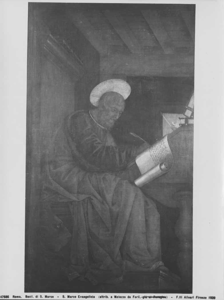 Melozzo da Forlì/ San Marco/ Roma/ Basilica di S. Marco (positivo) di Melozzo da Forlì (attr), F.lli Alinari S.p.A. - Istituto di Edizioni Artistiche - Firenze (ditta) (XX)