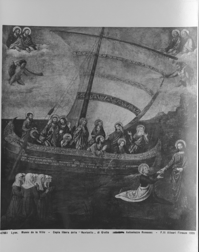 Dipinti - Navicella (positivo) di Antoniazzo Romano (attr), F.lli Alinari S.p.A. - Istituto Edizioni Artistiche - Firenze (ditta) (XX)