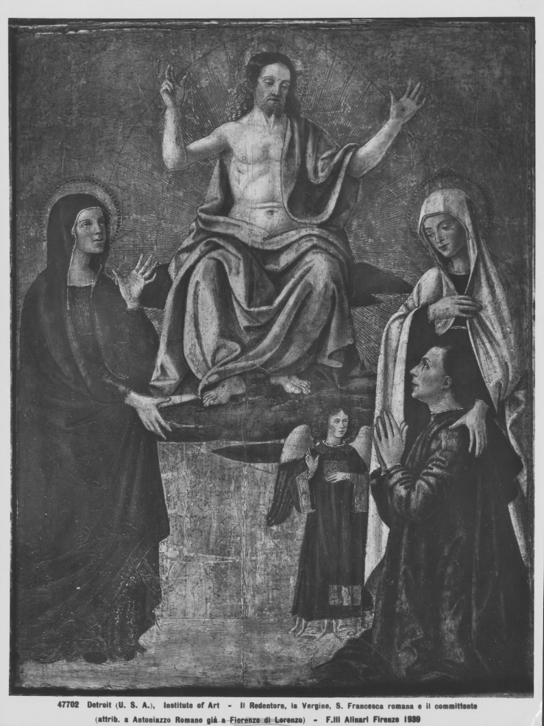 Antoniazzo Romano (attr.)/ Il Redentore e Santi/ Detroit/ Institute of Art (positivo) di Antoniazzo Romano (attr), Fiorenzo di Lorenzo (attr), F.lli Alinari S.p.A. - Istituto Edizioni Artistiche - Firenze (ditta) (XX)