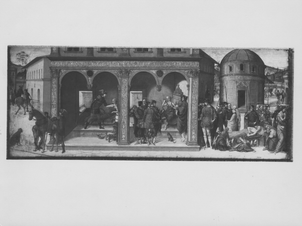 Dipinti - Storie di Lucrezia (positivo) di Tucci, Biagio d'Antonio (attr), Utili, Giovan Battista (attr), Fiorentini, P (XX)