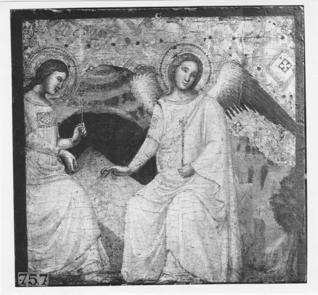 Angelo di Taddeo Gaddi/ Angeli al Sepolcro/ Museo Jacquemart André/ Parigi (positivo) di Angelo di Taddeo Gaddi, Photographie Bulloz (XX)