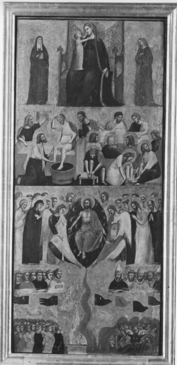 Pietro da Rimini/ parte di dittico con Madonna col Bambino e Santi, Lavanda dei piedi, Giudizio Universale/ Alte Pinakothek/ Monaco (positivo) di Pietro da Rimini, Anonimo (XX)