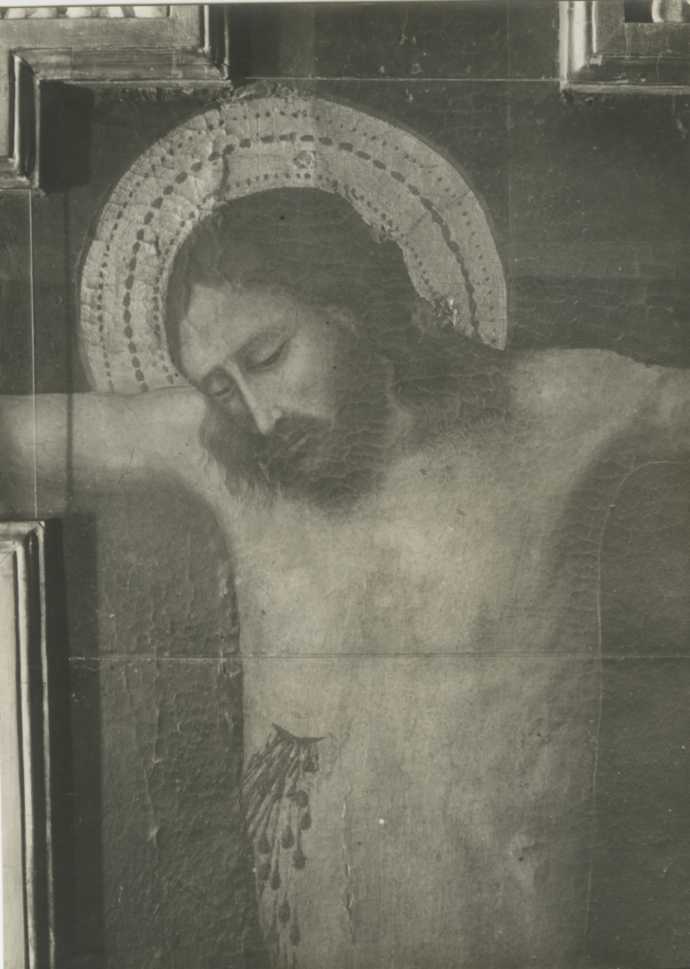 Giovanni da Rimini/ Cristo Crocifisso/ Chiesa di San Lorenzo/ Talamello/ particolare (positivo) di Giovanni da Rimini, Anonimo (XIX/ XX)