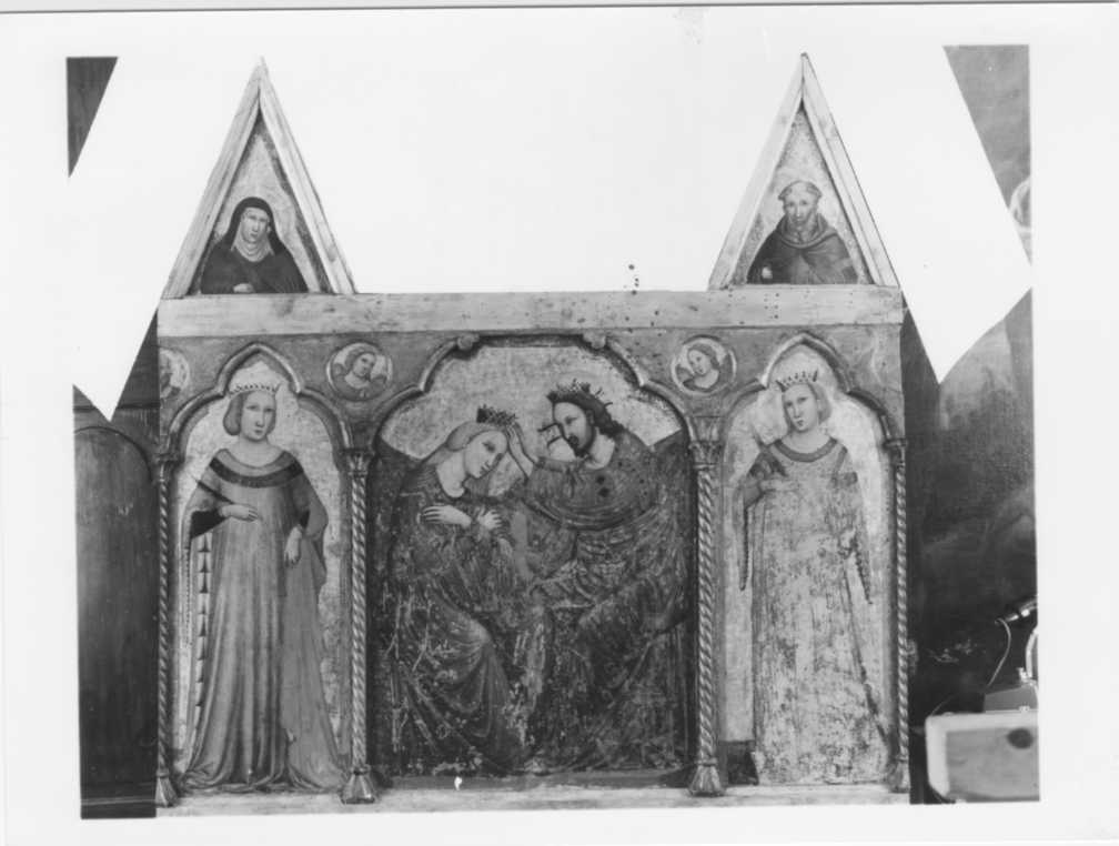Tavole - Incoronazione della Vergine e Santi (positivo) di Maestro dell'Incoronazione di Urbino, Archivio Fotografico Soprintendenza delle Marche - Urbino (XX)