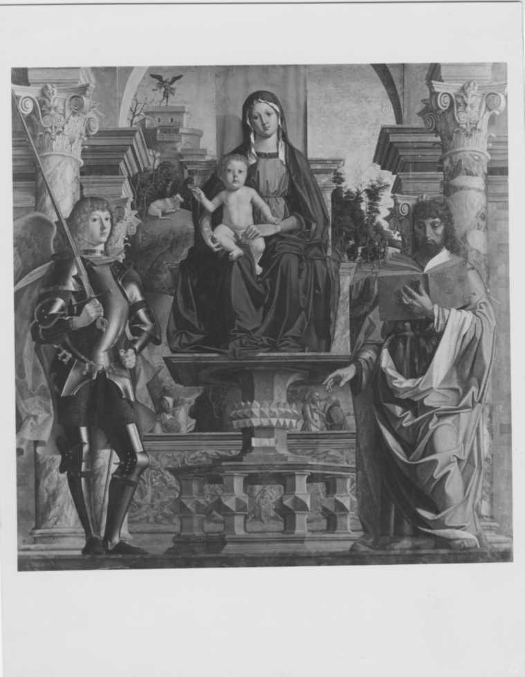 Palmezzano, Marco/ La Vergine in trono/ Pinacoteca Comunale/ Faenza (positivo) di Palmezzano, Marco, Anonimo (XIX/ XX)