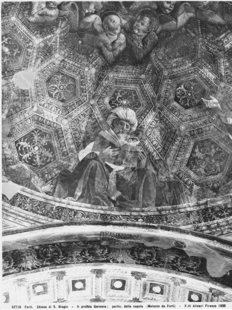 Affreschi - Il profeta Geremia (positivo) di Melozzo degli Ambrosi detto Melozzo da Forlì, Alinari, I.D.E.A (XX)