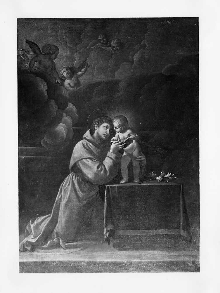 Tiarini, A./ S. Antonio da Padova col Bambino/ Bologna/ Chiesa di S. Bartolomeo (positivo) di Tiarini, Alessio, G.F.N. - Gabinetto Fotografico Nazionale (XX)