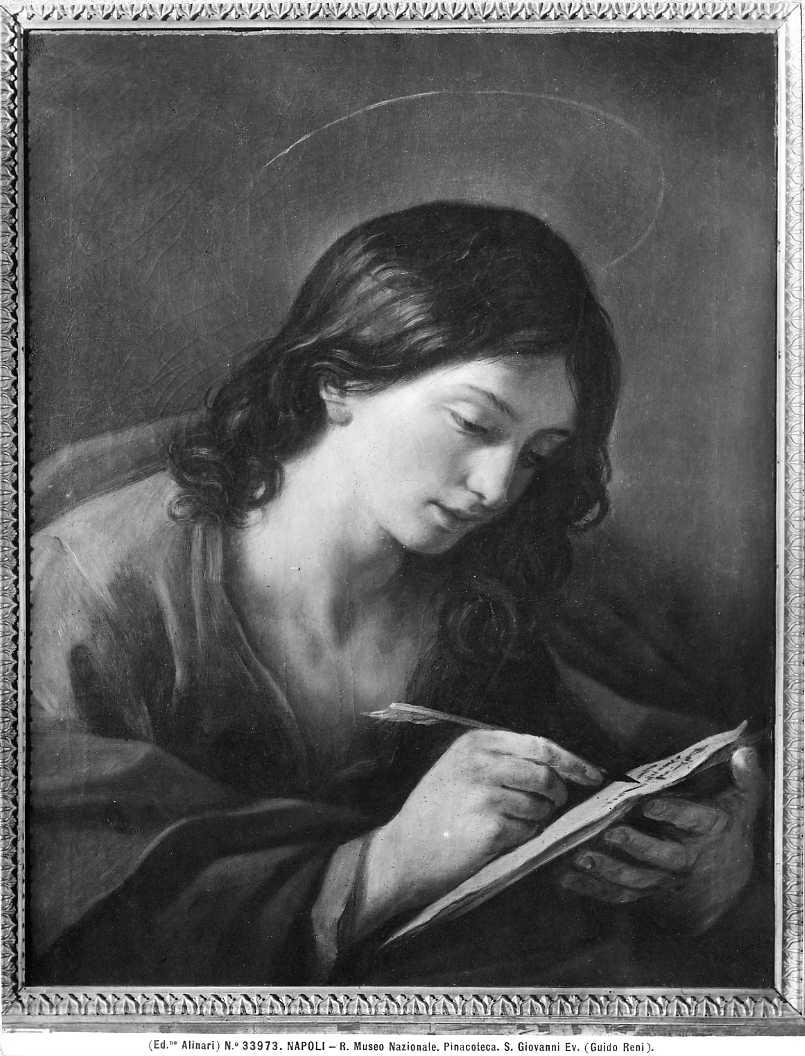 Reni, G./ S. Giovanni Evangelista/ Napoli/ Museo Nazionale di Capodimonte (positivo) di Reni, Guido, Alinari, Fratelli (ditta), F.lli Alinari S.p.A. - Istituto Edizioni Artistiche - Firenze (ditta) (XX)