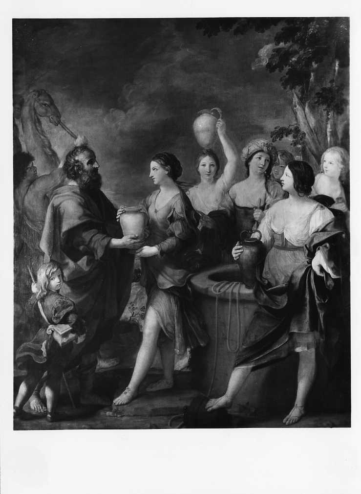 Dipinti - Incontro di Rebecca ed Eleazaro (positivo) di Sirani, Giovanni Andrea, Villani & Figli (XX)