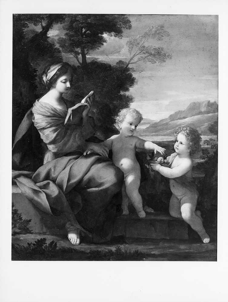 Dipinti - Madonna col Bambino (positivo) di Romanelli, Giovanni Francesco, Villani & Figli (ditta) (XX)