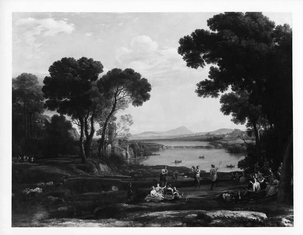 Lorrain, C./ Paesaggio con danza campestre ("Il Mulino")/ Roma/ Galleria Doria Pamphilj (positivo) di Lorrain, Claude, Villani & Figli (ditta) (XX)