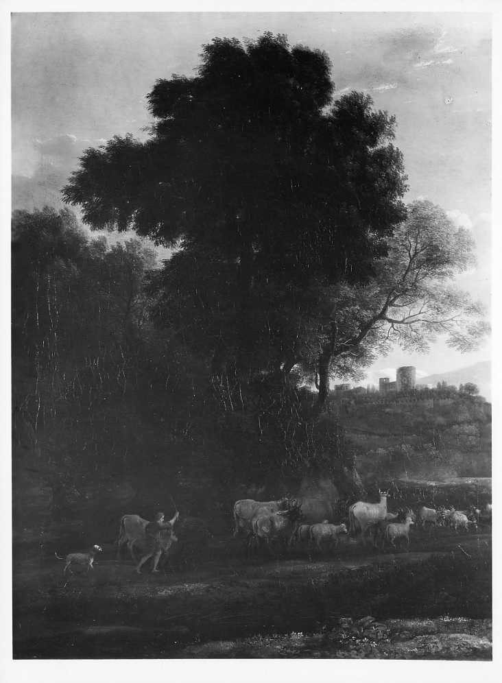 Dipinti - Paesaggio con Agar e l'angelo (positivo) di Lorrain, Claude, Villani & Figli (ditta) (XX)